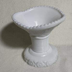 1950’s Vintage Milk Glass Punch Bowl Base 6” Tall